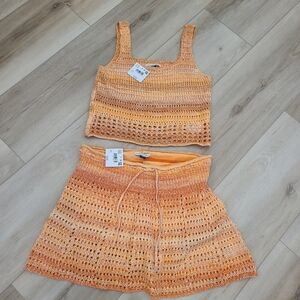 NWT!American Eagle Outfitters Orange Knit Set